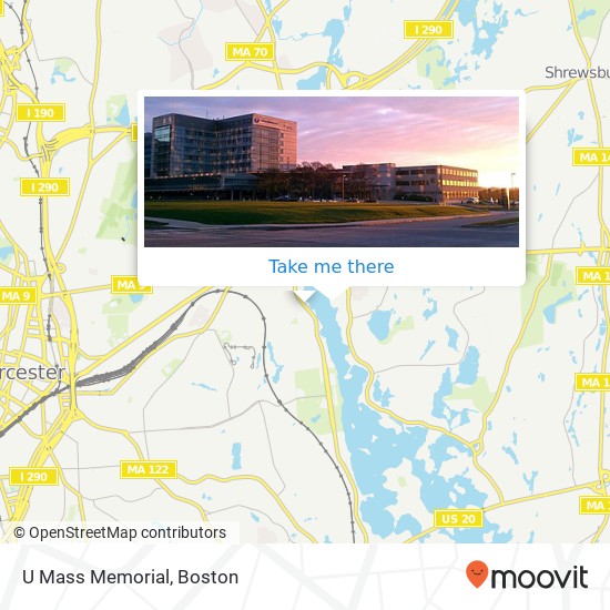 U Mass Memorial map