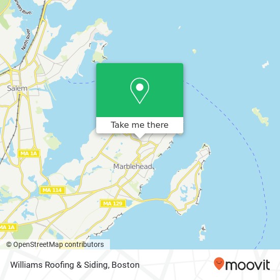 Williams Roofing & Siding map