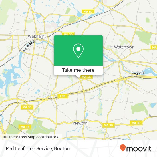 Red Leaf Tree Service map