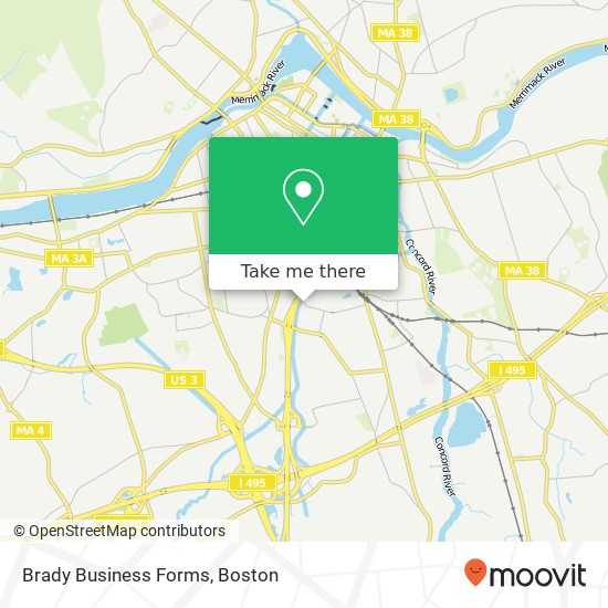 Brady Business Forms map