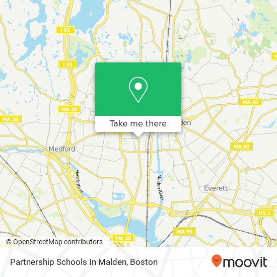 Partnership Schools In Malden map