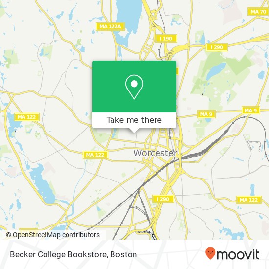 Mapa de Becker College Bookstore