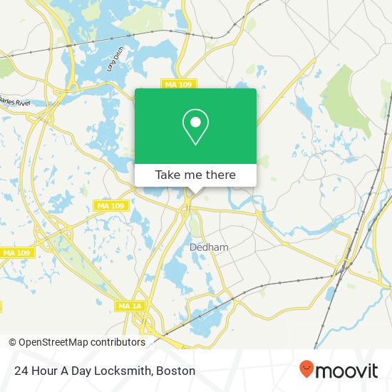 24 Hour A Day Locksmith map