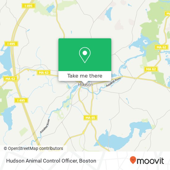 Hudson Animal Control Officer map