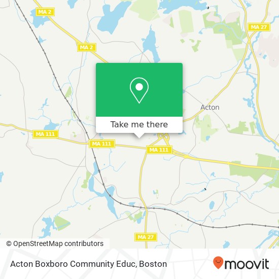 Mapa de Acton Boxboro Community Educ