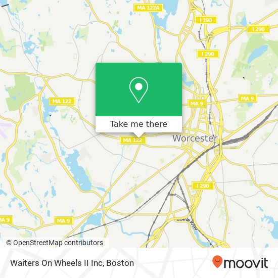 Mapa de Waiters On Wheels II Inc