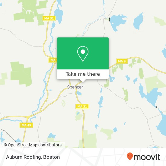 Auburn Roofing map