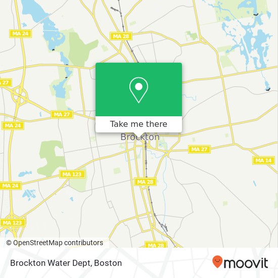 Mapa de Brockton Water Dept