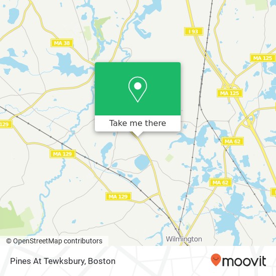 Pines At Tewksbury map