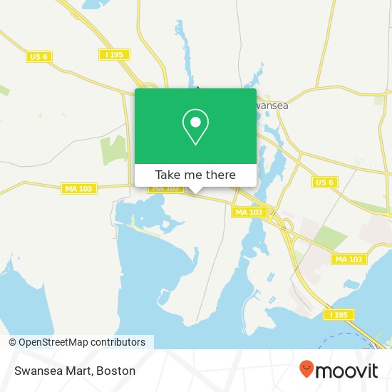 Mapa de Swansea Mart