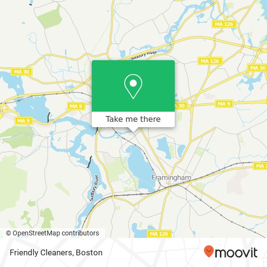 Friendly Cleaners map