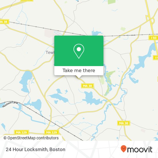 24 Hour Locksmith map