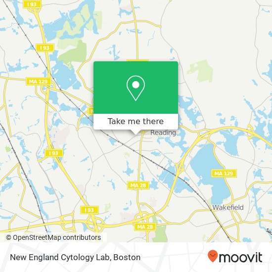 Mapa de New England Cytology Lab