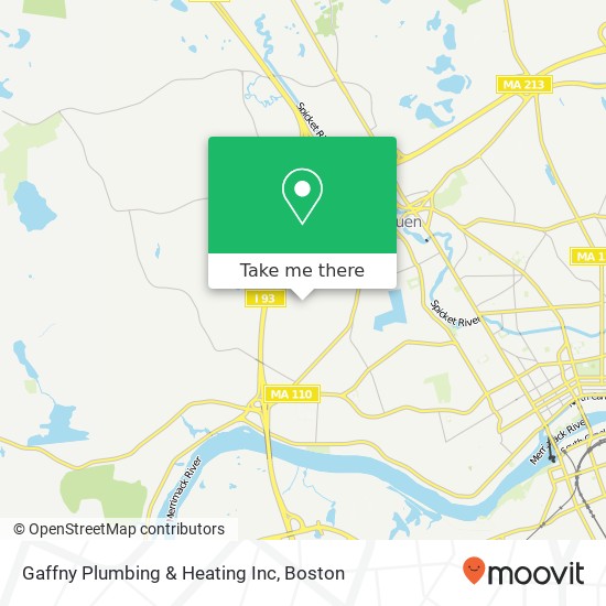 Gaffny Plumbing & Heating Inc map