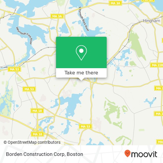 Borden Construction Corp map