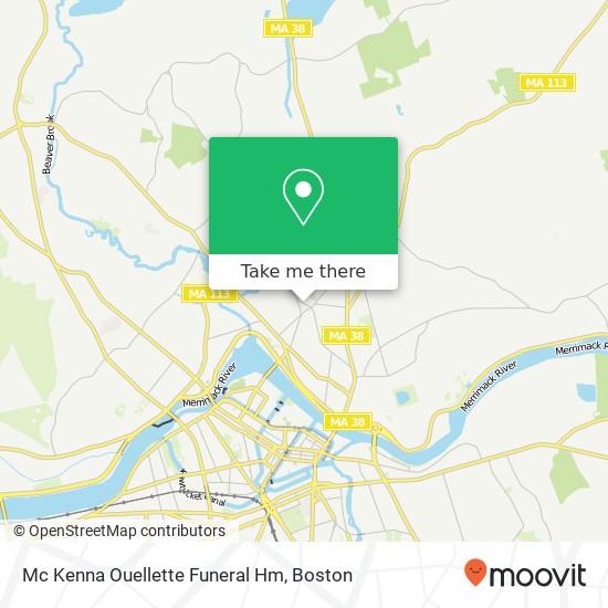 Mc Kenna Ouellette Funeral Hm map