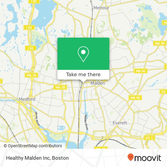 Healthy Malden Inc map