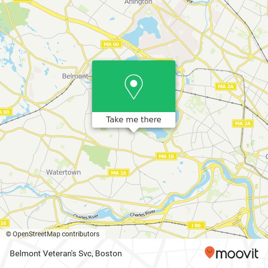 Mapa de Belmont Veteran's Svc