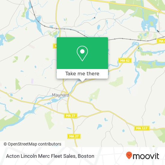 Acton Lincoln Merc Fleet Sales map