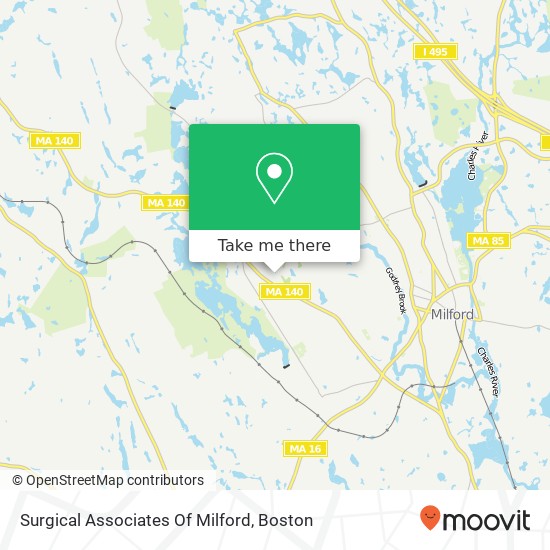 Surgical Associates Of Milford map