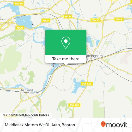 Middlesex Motors WHOL Auto map