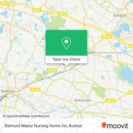 Mapa de Belmont Manor Nursing Home Inc