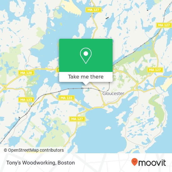 Mapa de Tony's Woodworking