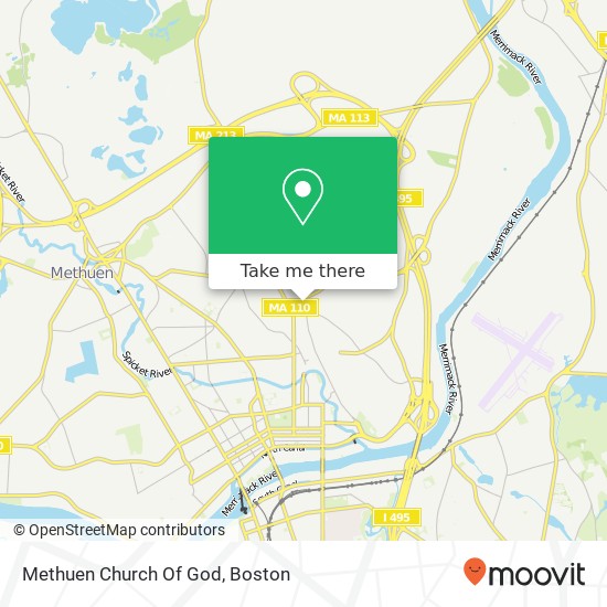 Mapa de Methuen Church Of God