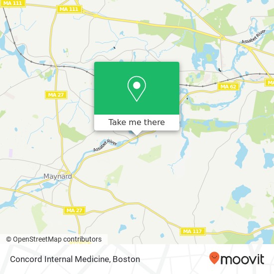 Concord Internal Medicine map