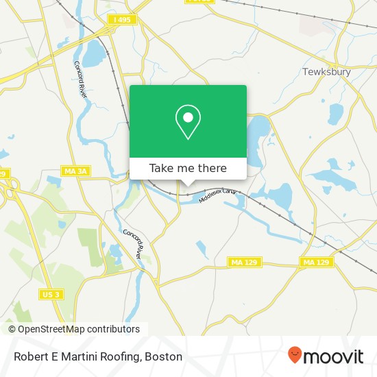 Robert E Martini Roofing map