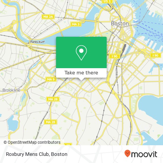 Roxbury Mens Club map