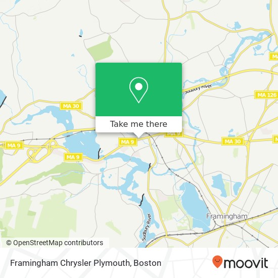 Mapa de Framingham Chrysler Plymouth