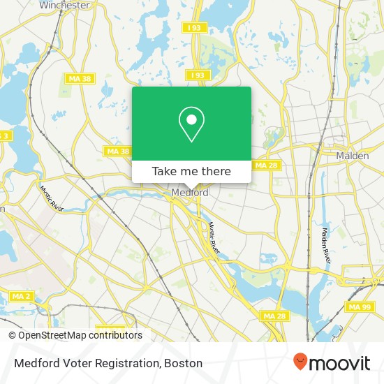 Medford Voter Registration map