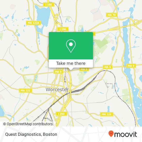 Quest Diagnostics map