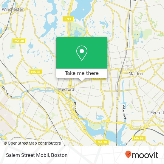 Salem Street Mobil map