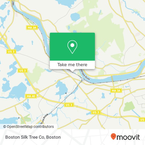 Mapa de Boston Silk Tree Co