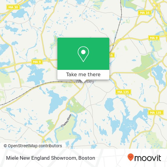 Miele New England Showroom map