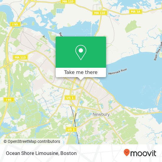 Ocean Shore Limousine map