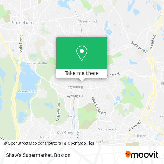 Mapa de Shaw's Supermarket
