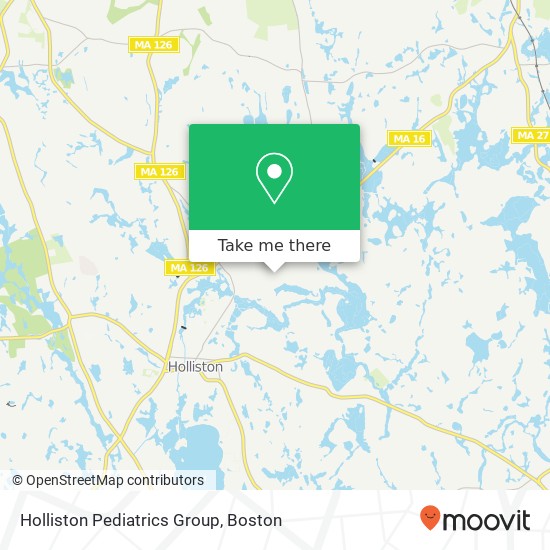 Holliston Pediatrics Group map