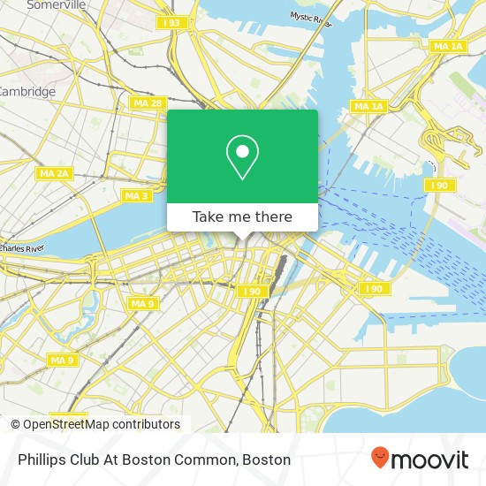 Phillips Club At Boston Common map