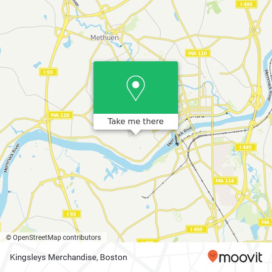 Kingsleys Merchandise map