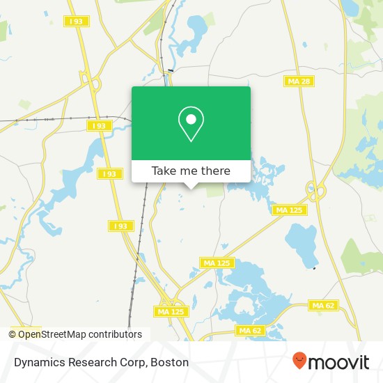 Mapa de Dynamics Research Corp