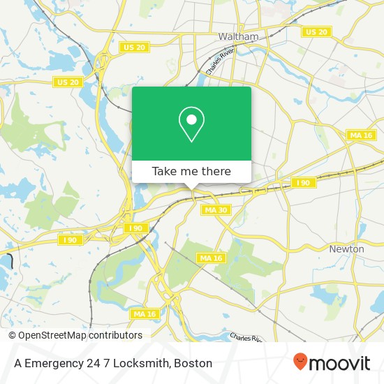 A Emergency 24 7 Locksmith map