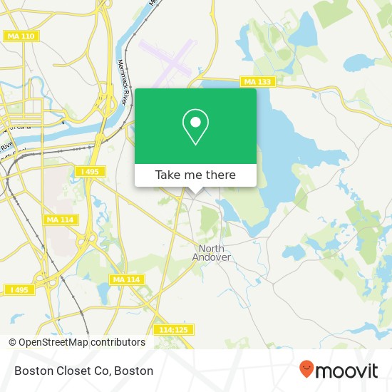 Mapa de Boston Closet Co
