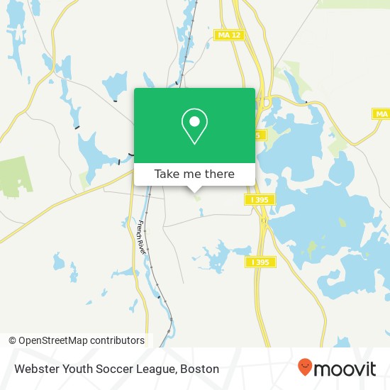 Webster Youth Soccer League map