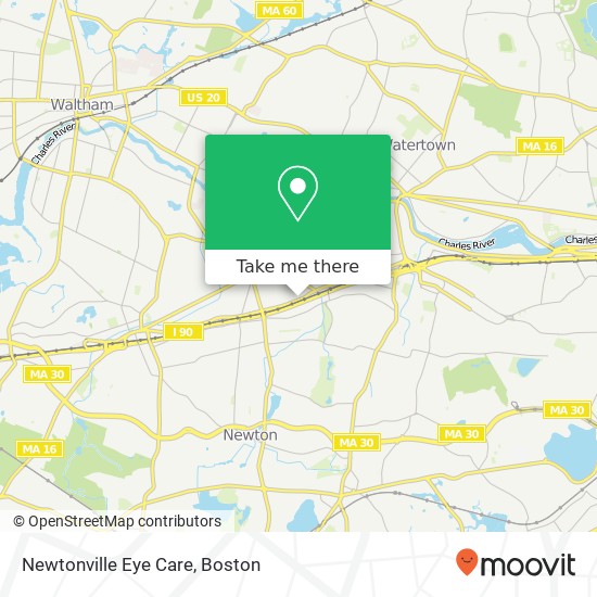 Newtonville Eye Care map