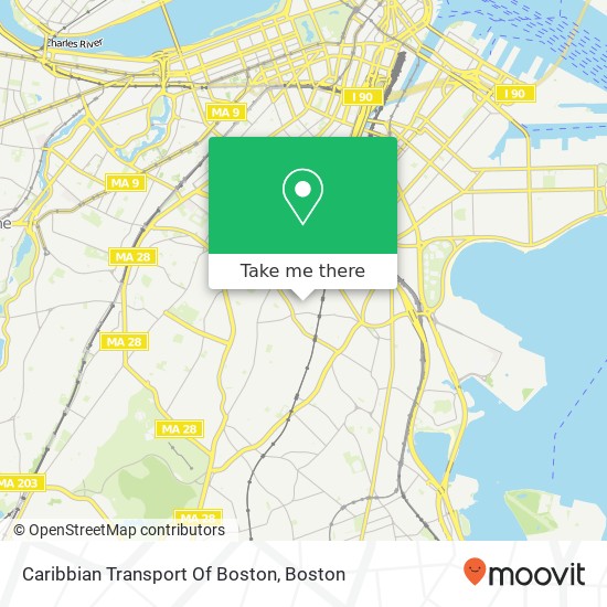 Mapa de Caribbian Transport Of Boston