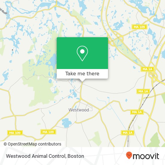 Mapa de Westwood Animal Control