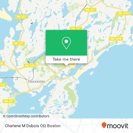 Charlene M Dubois OD map